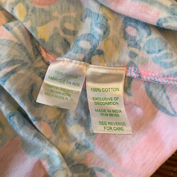 Lilly Pulitzer Size 6-7 Girls Dress Pink and Pineapples Summer Beach Dress - Picture 9 of 10